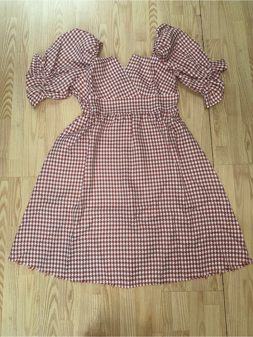 Orange Gingham Umgee Dress NWT- measurements in pictures